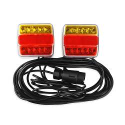 Kit lampi remorci 100x90, LED, cablu 7.5m, cu magnet, iluminare numar, 02141 Amio