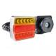 Kit lampi remorci 100x90, LED, cablu 7.5m, cu magnet, iluminare numar, 02141 Amio