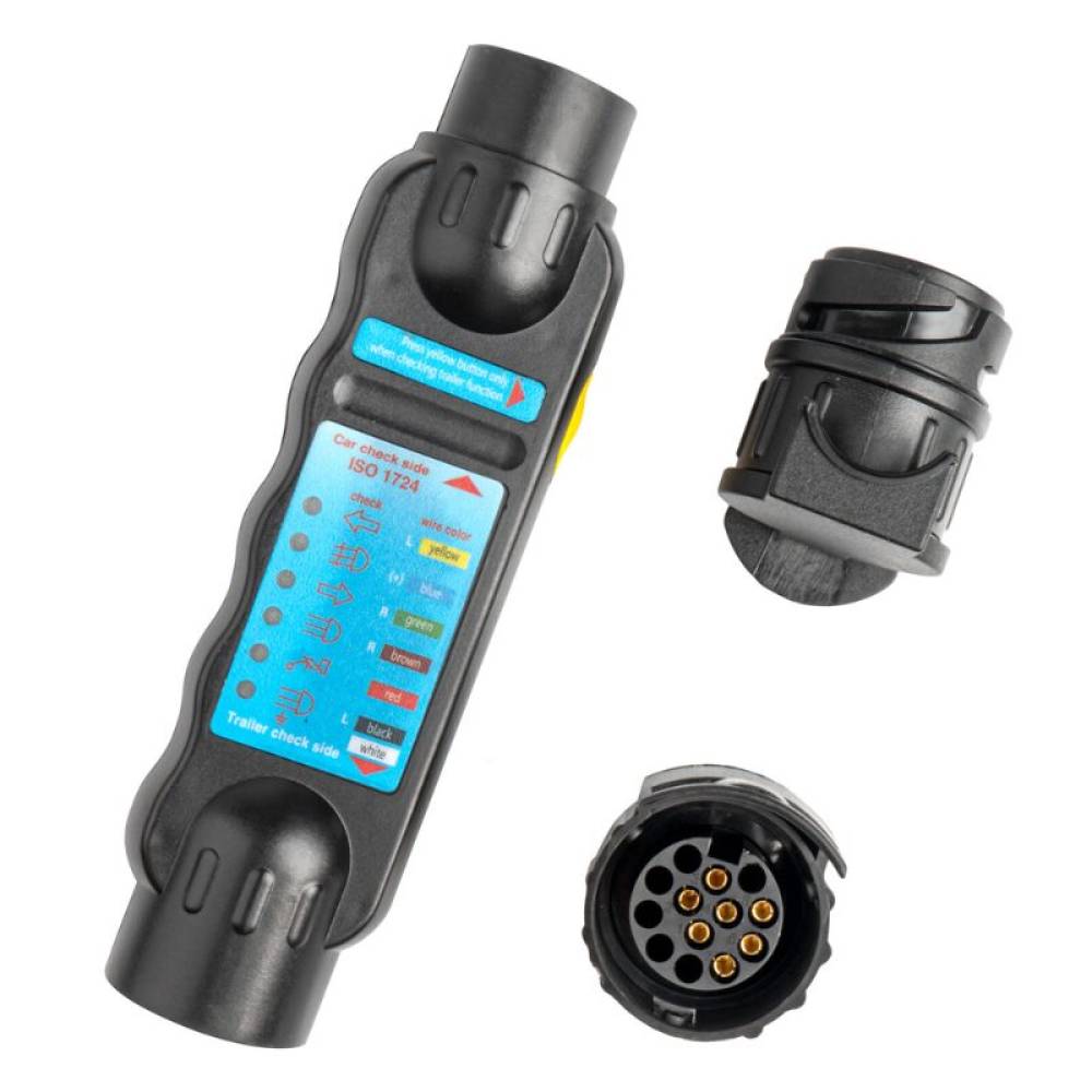 Tester cablu curent camion fisa priza 7-13 pini, cu adaptori, Amio03225