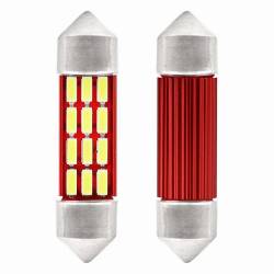 Set 2 becuri sofit 36mm, LED 4014, 12-24V C10W, CanBus, 01632 Amio
