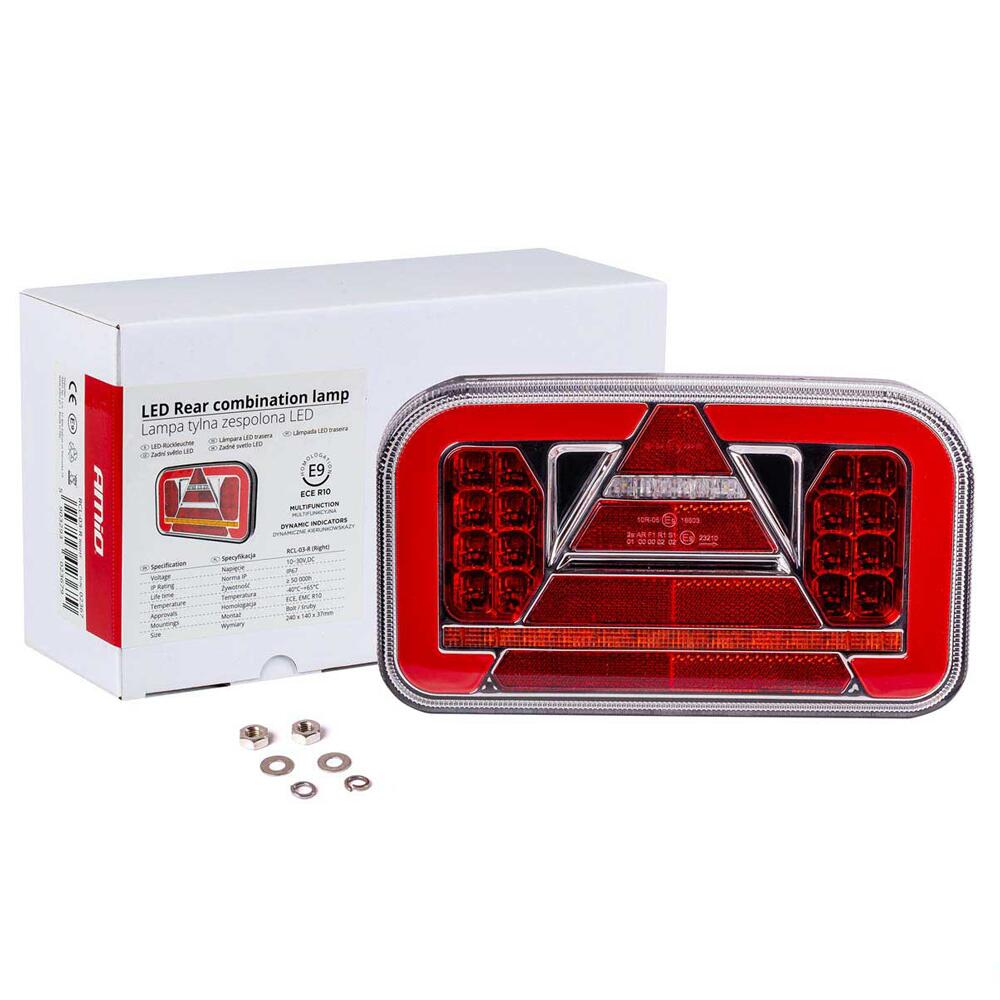 Lampa stop 240x140, LED, 6 functii, ceata, mers inapoi, semnalizare dinamica, stanga, 02366 Amio