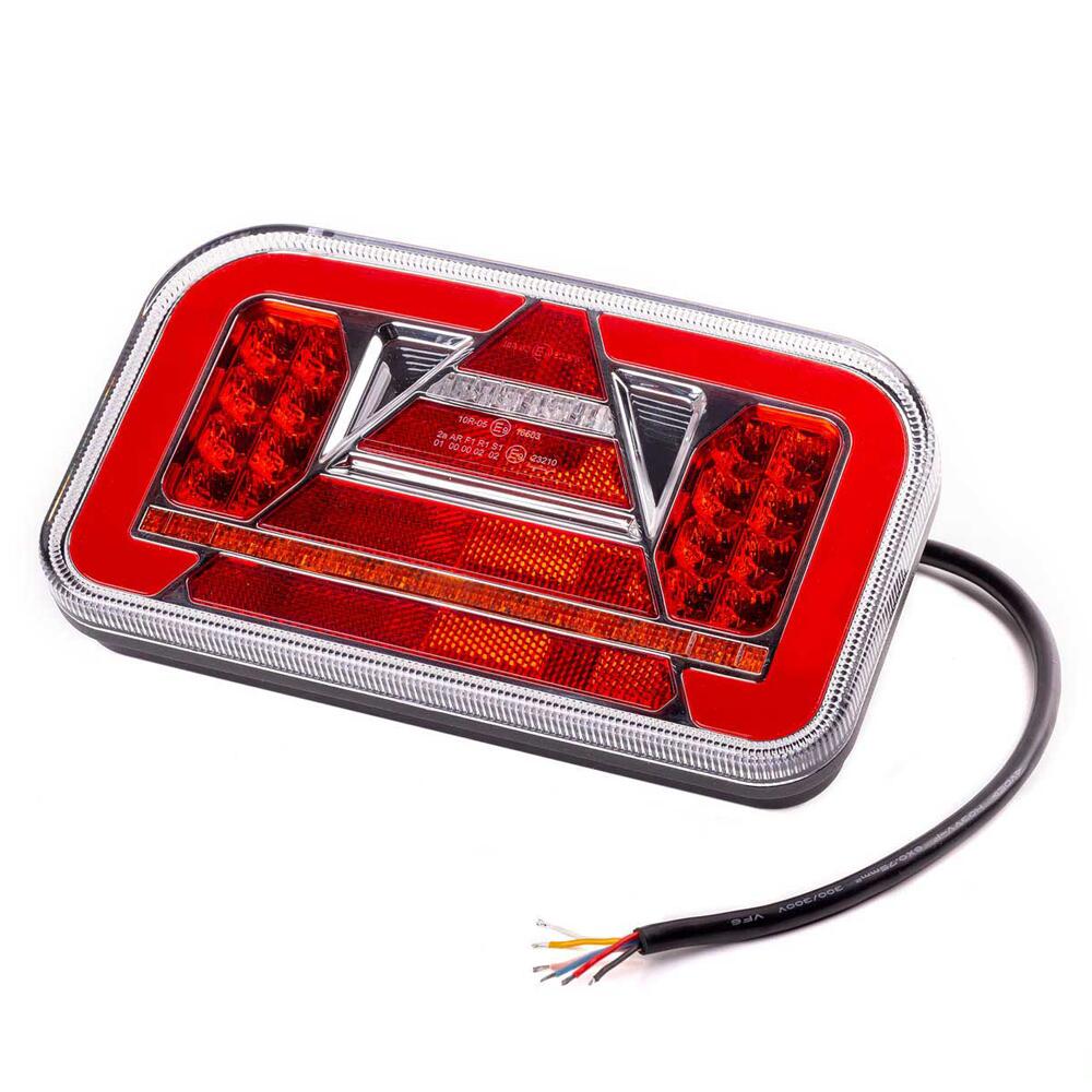 Lampa stop 240x140, LED, 6 functii, ceata, mers inapoi, semnalizare dinamica, dreapta, 02367 Amio
