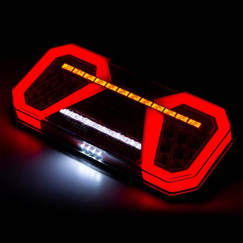 Lampa stop 305x140, LED, 6 functii, ceata, mers inapoi, semnalizare dinamica, dreapta, 02369 Amio