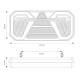 Lampa stop 305x140, LED, 6 functii, ceata, mers inapoi, semnalizare dinamica, dreapta, 02369 Amio