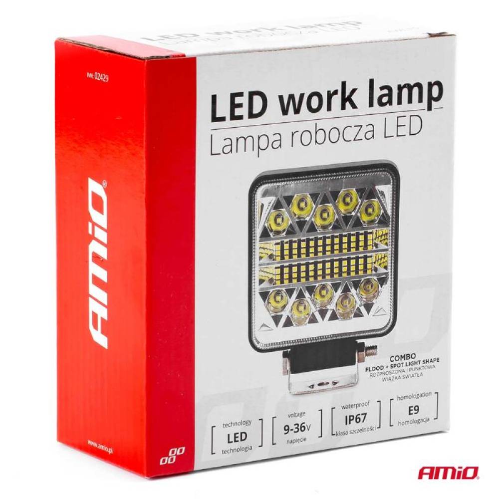 Proiector lucru 110x110, LED, 9-36V, 2080lm, combo AWL15, 02429 Amio