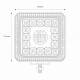 Proiector lucru 110x110, LED, 9-36W, 3840lm, Flood, sticla, AWL13, 02427 Amio