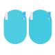 Set 2 bucati protectie oglinda anti ceata, film adeziv, 135x95mm, 02378 Amio