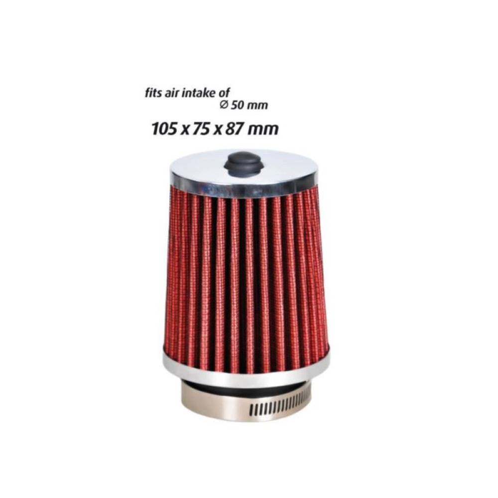 Filtru aer sport mic h10.5cm, fi5cm rosu, 6765 Automax