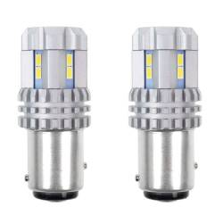 Set 2 becuri stop frana LED 12-24V P21/5W, BAY15d, Canbus, 02450 Amio