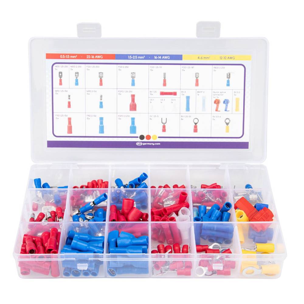 Set papuci electrici izolatii mix 220 bucati, fast, furca, circulari, conectori, 650.00 Alca