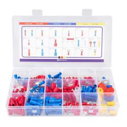 Set papuci electrici izolatii mix 220 bucati, fast, furca, circulari, conectori, 650.00 Alca