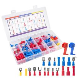 Set papuci electrici izolatii mix 220 bucati, fast, furca, circulari, conectori, 650.00 Alca