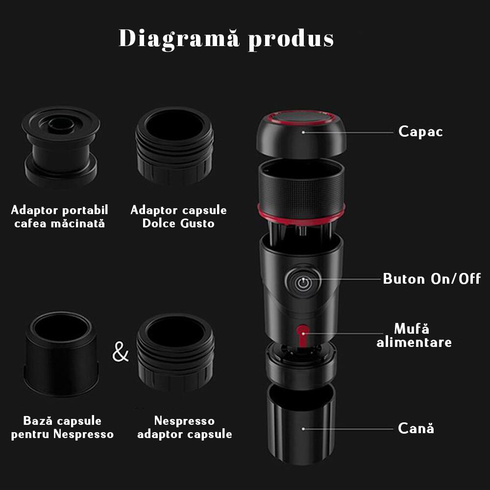 Espressor premium 12V, Espresso Go, 543.00 Heyner