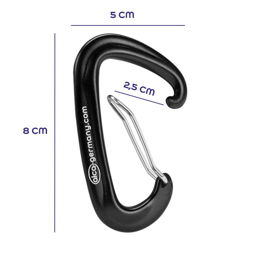 Set 2 bucati carabina 5 KN, 500kg, 8.1x4.8cm, 883.00 Alca