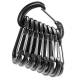 Set 10 bucati carabina 0.1KN, 10kg, 5.5x3.2cm, 883.01 Alca