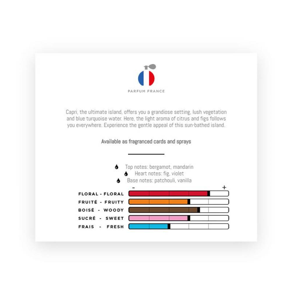 Odorizant bradulet card Douceurs de Capri PP00235 Imao France Odorizant bradulet card Douceurs de Capri PP00235 Imao France