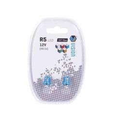 Set 2 becuri bord dulie plastic, lumina albastra LED 12V B8.5d R5, 58920 Carmotion