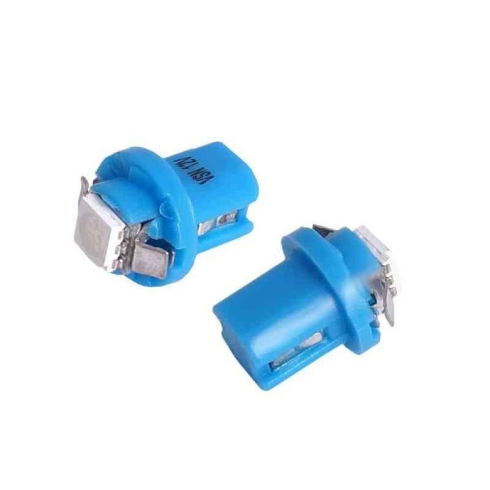 Set 2 becuri bord dulie plastic, lumina albastra LED 12V B8.5d R5, 58920 Carmotion