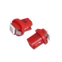 Set 2 becuri bord dulie plastic de culoare rosie LED 12V B8.5d R5, 58922 Carmotion