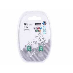 Set 2 becuri bord dulie plastic, de culoare verde deschisa,  LED 12V B8.5d R5, 58924 Carmotion