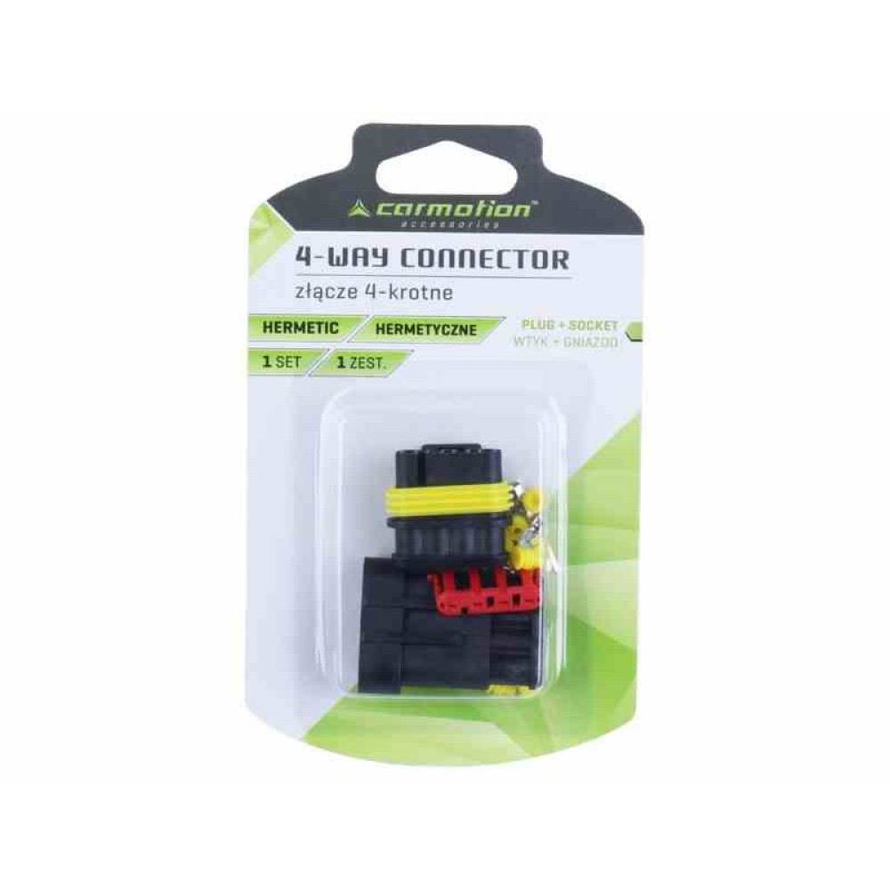 Set mufa conector cu 4 pini mama+tata SS Superseal, 86289 Carmotion