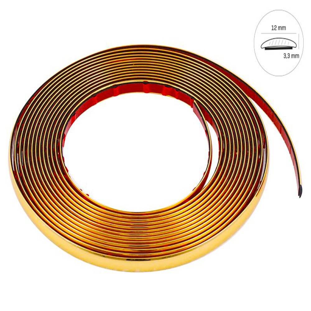 Rola ornament bandou 12mm x 8m, aurie, 63759 Carmotion