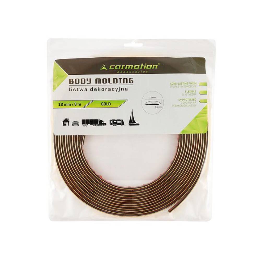 Rola ornament bandou 12mm x 8m, aurie, 63759 Carmotion