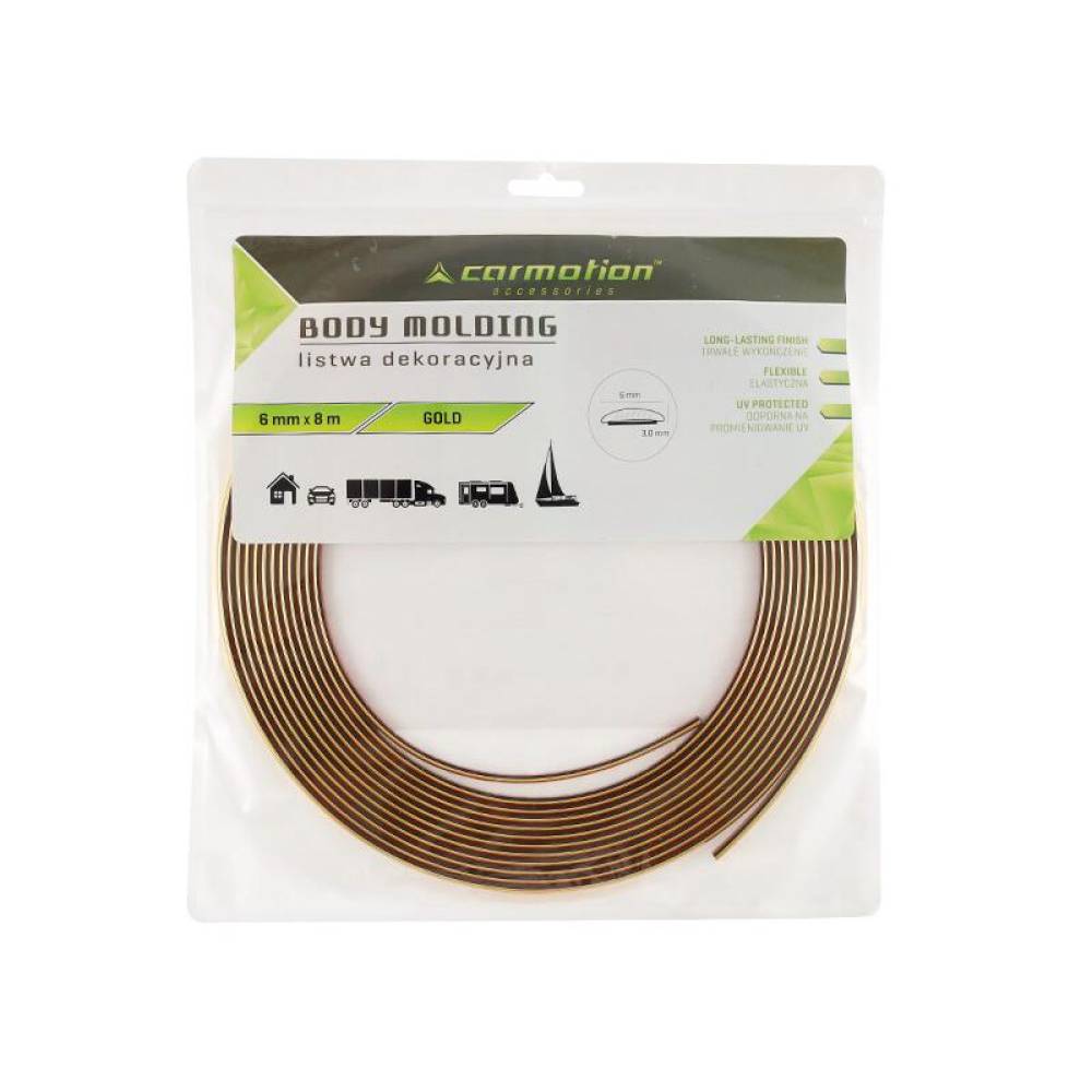 Rola ornament bandou 6mm x 8m, aurie, 63751 Carmotion