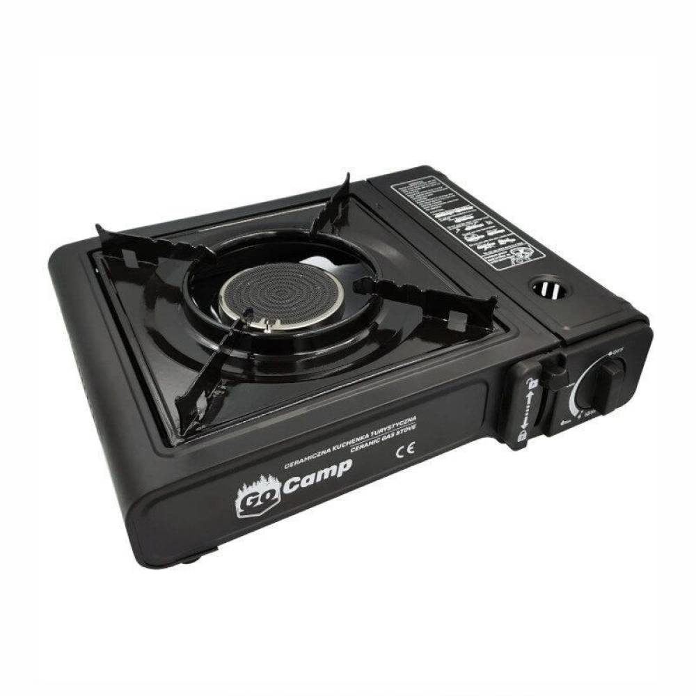 Aragaz portabil camping 1.62kW, cu arzator ceramic, aprindere automata, dubla alimentare butelie sau cartus gaz, 86999 Carmotion
