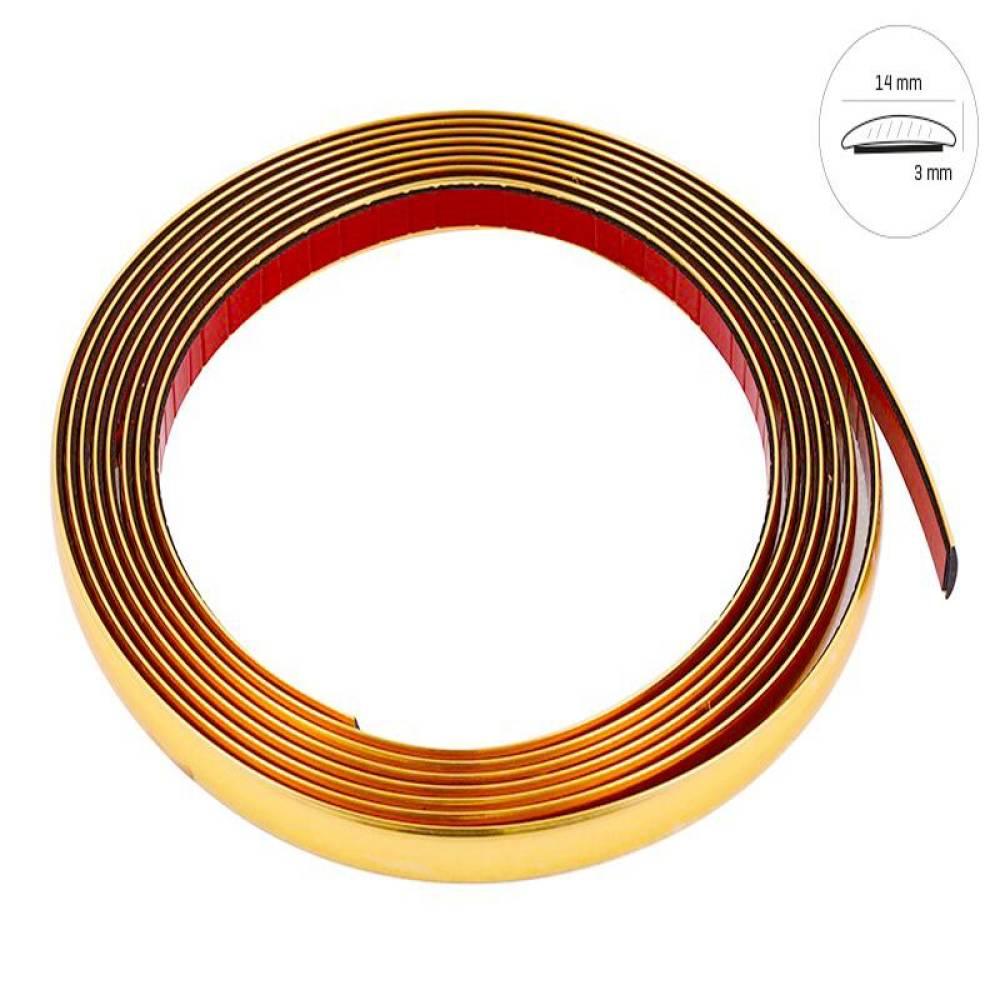 Rola ornament bandou, 14mm x 5m, aurie, 63763 Carmotion