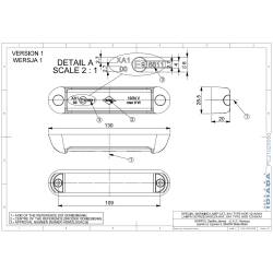 Proiector stroboscopic albastru 130x28 LED, 12-24V, 9W, LDO 2781 Horpol