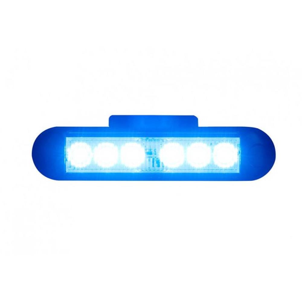 Proiector stroboscopic albastru 130x28 LED, 12-24V, 9W, LDO 2781 Horpol