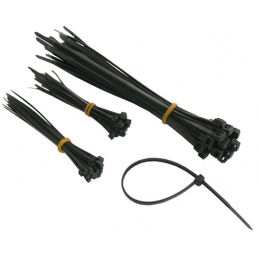 Coliere plastic set 3 marimi, 75buc (3x25b) negre 100x2.5+120x2.5+200x5.0 Carco 42014