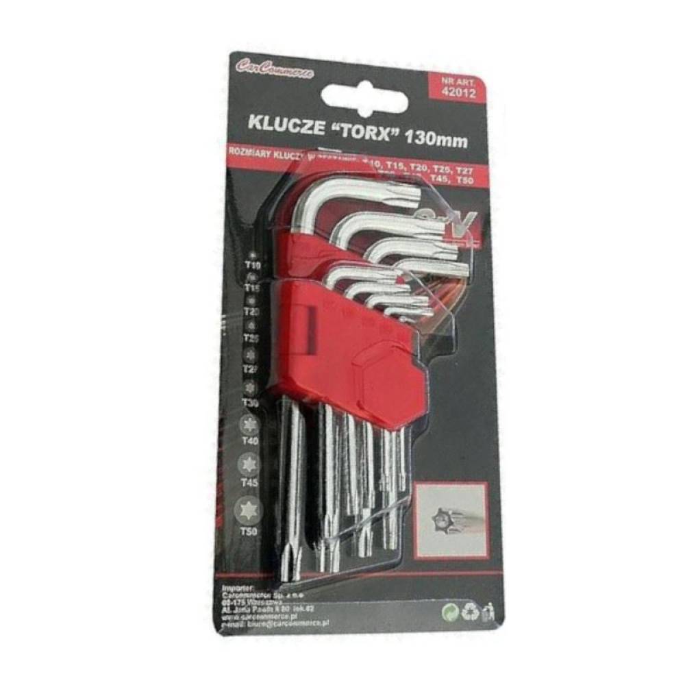 Set 9 chei imbus TorxH T10H-T50H stea, 130mm, 42012 CarCo