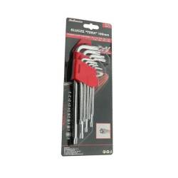 Set 9 chei imbus TorxH T10H-T50H stea, 190mm, 42013 CarCo Set 9 chei imbus TorxH T10H-T50H stea, 190mm, 42013 CarCo