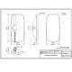 Oglinda 410x205 universala, camion, tractor  LR 0400