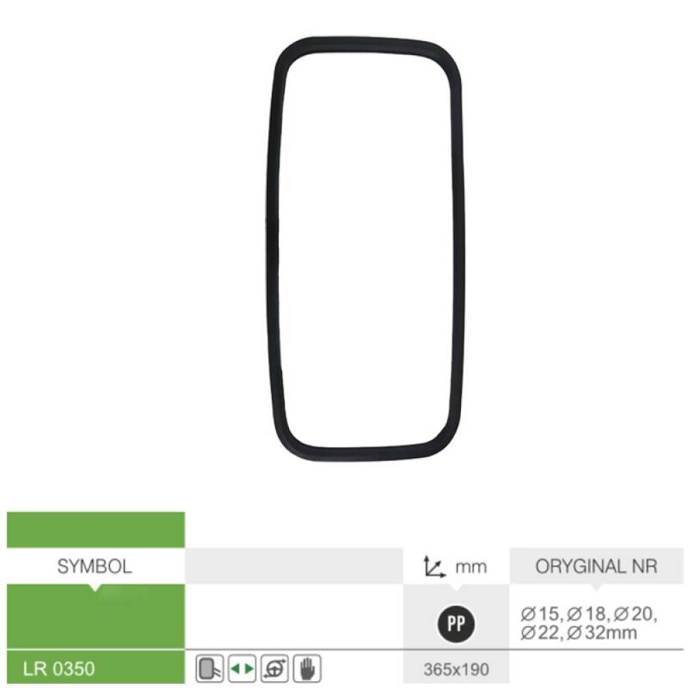 Oglinda 365X190 universala, camion, bus, tractoare, Ursus, Class, MF, Case,  Solus  LR 0350