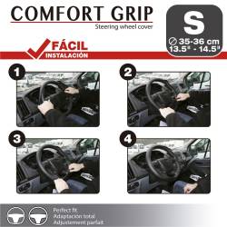 Husa volan 35-36cm, piele ecologica, Comfort Grip 2506100 Car+