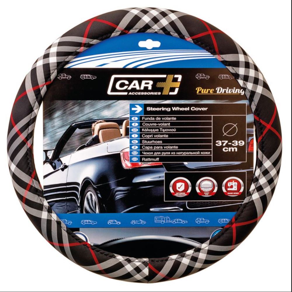 Husa volan 37-39cm material textil, British Style II 2505BS2 Car+