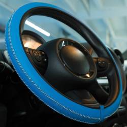 Husa volan 37-39cm, piele veritabila HMA10BL Car+