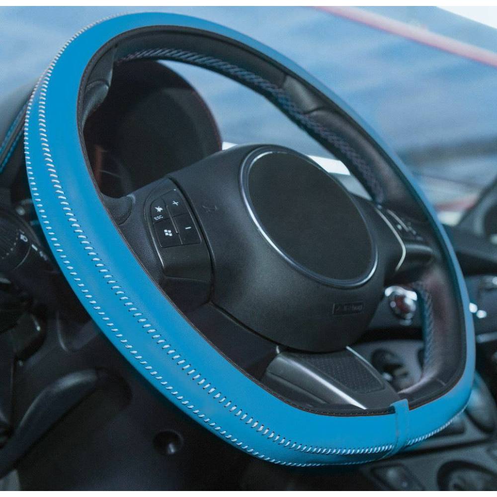 Husa volan 37-39cm, piele veritabila HMA10BL Car+