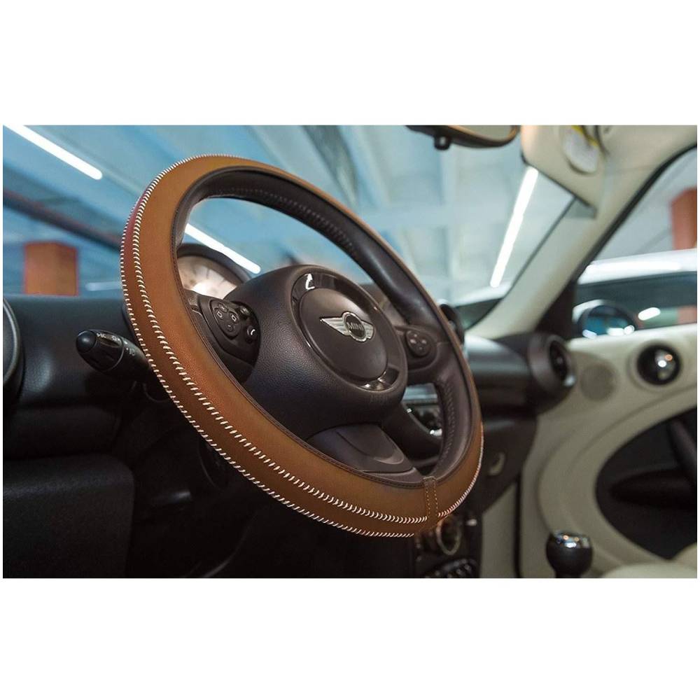 Husa volan 37-39cm, piele veritabila HMA70WN Car+