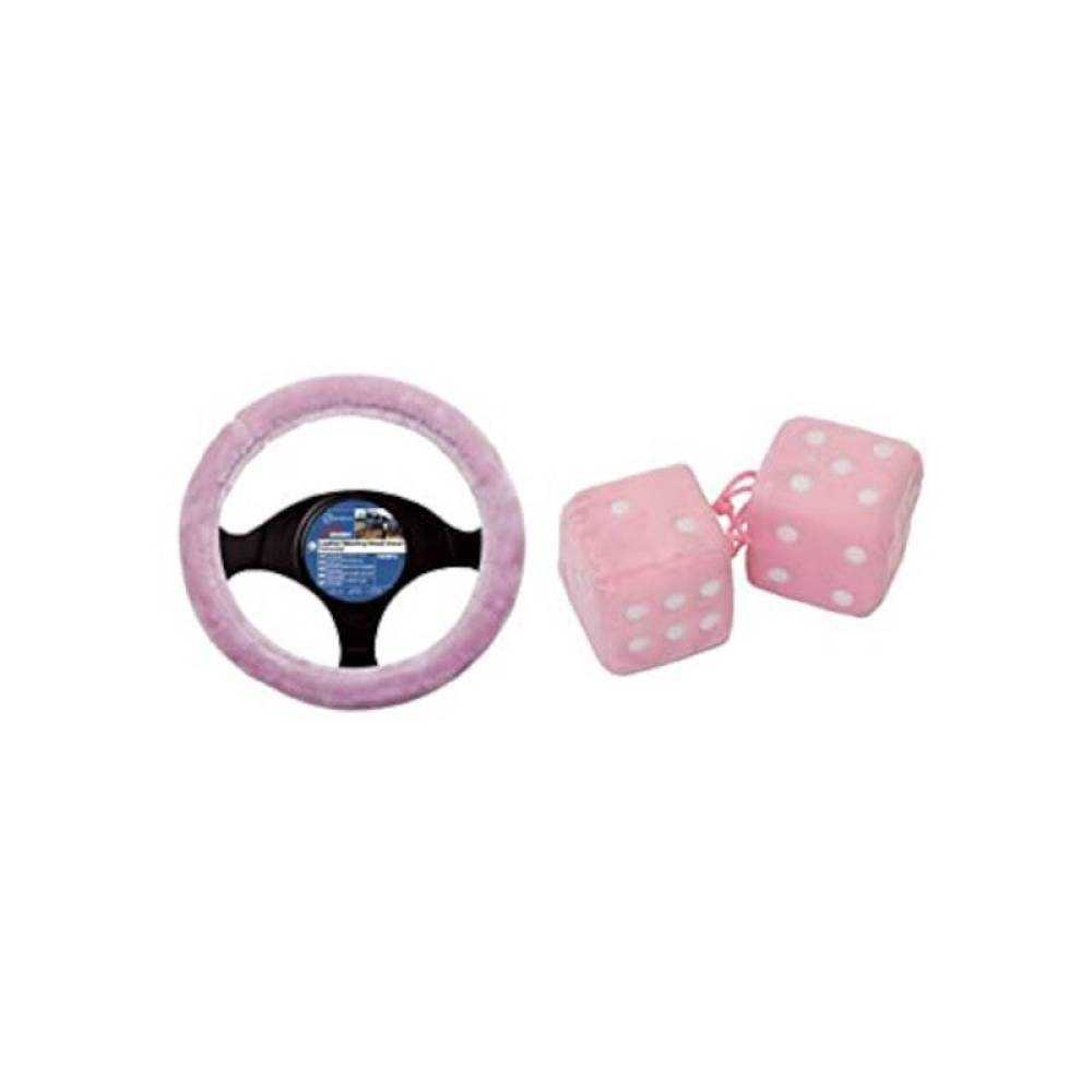 Husa volan  plus roz Girly 37-39cm, 2505059 Car+
