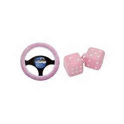 Husa volan  plus roz Girly 37-39cm, 2505059 Car+