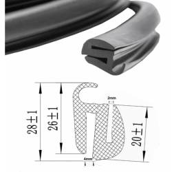 Cheder geam, usa, 4mm/2mm, NUT PN93, rola 10m, universal si U445 bd76-10