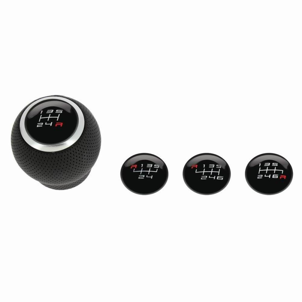 Maner schimbator viteze sferic, piele perforata 2505RRG RaceSport