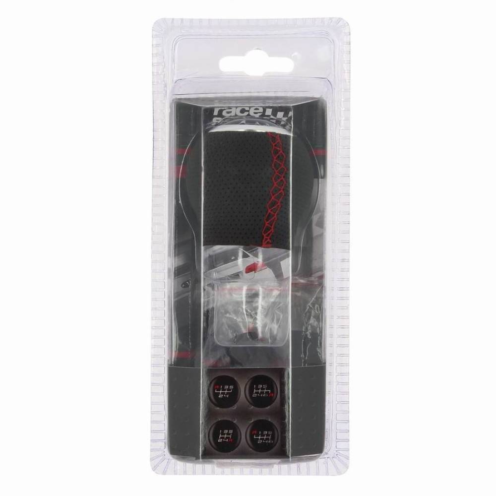 Maner schimbator viteze sferic, piele perforata 2505RRG RaceSport
