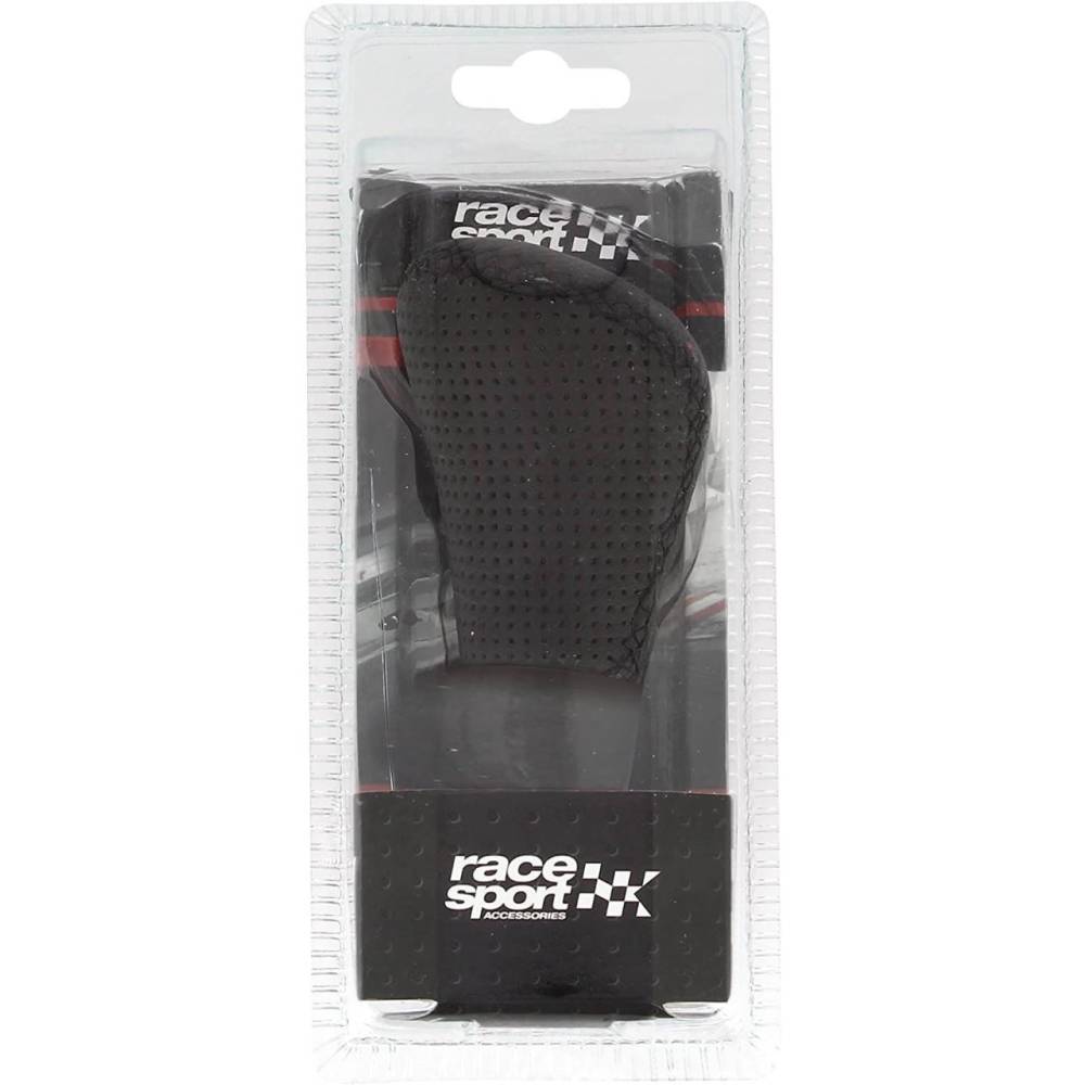 Maner schimbator viteze piele perforata, negru cu cusaturi negre 2505GBG RaceSport Maner schimbator viteze piele perforata, negru cu cusaturi negre 2505GBG RaceSport
