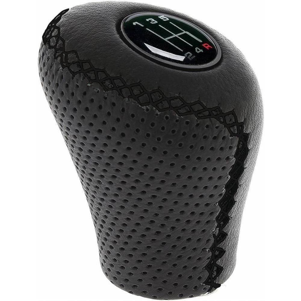 Maner schimbator viteze piele perforata, negru cu cusaturi negre 2505GBG RaceSport Maner schimbator viteze piele perforata, negru cu cusaturi negre 2505GBG RaceSport