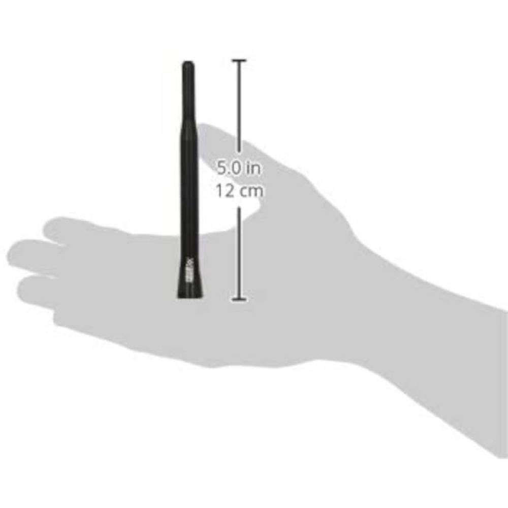 Tija antena 12,5cm, 2 adaptori, 5+6mm, Black Evo Alu Aerial 400808B RaceSport